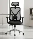 Kiti cha Ofisi Nyeupe cha Ergonomic chenye Usaidizi wa Mgongo wa Orthopedic - 1
