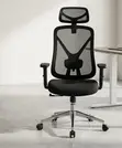 Kiti cha Ofisi Nyeupe cha Ergonomic chenye Usaidizi wa Mgongo wa Orthopedic - 5
