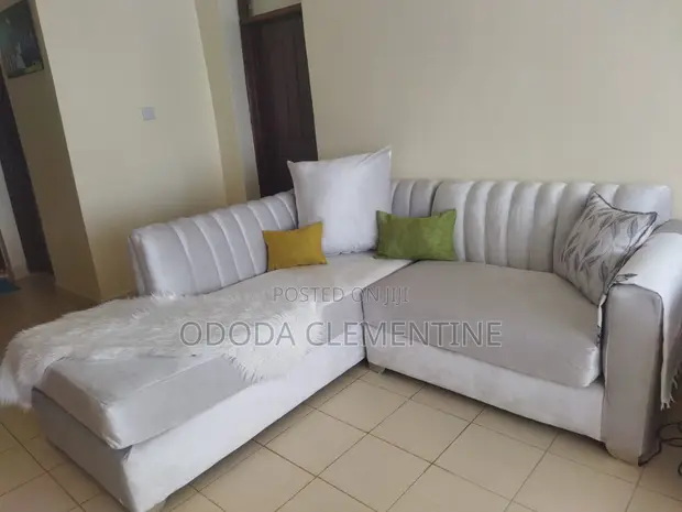 L-Shaped Sofa - 5 Seater, Quality Material, Used - 1