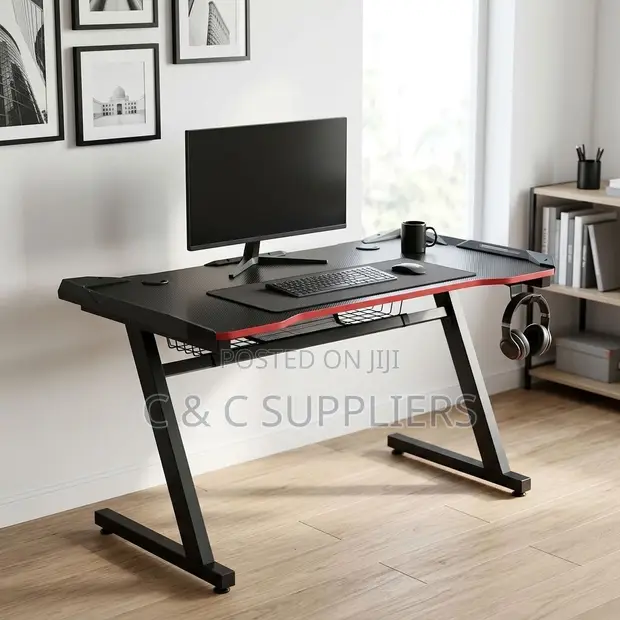 Generic Black Study/Gaming Desk - 1