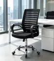 Kiti cha Kazi cha Mesh chenye Nguvu cha Swivel - Nyeusi - 4