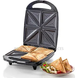 Sokany 4-Slice Stainless Steel Sandwich Maker (Black & Silver)