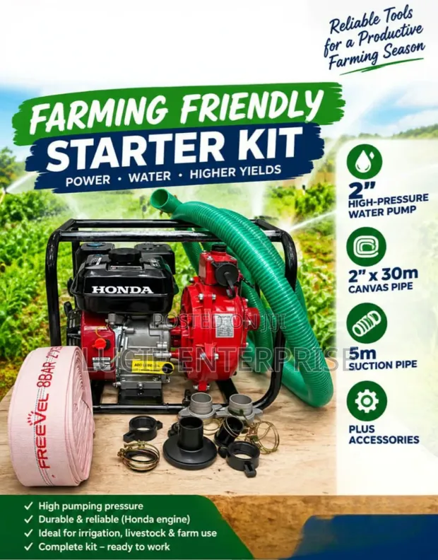 Honda Diesel Water Pump 2-inch na Hose ya Canvas 30m - 1