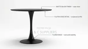 Round Marble Dining Set Table