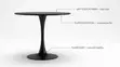 Round Marble Dining Set Table - 1