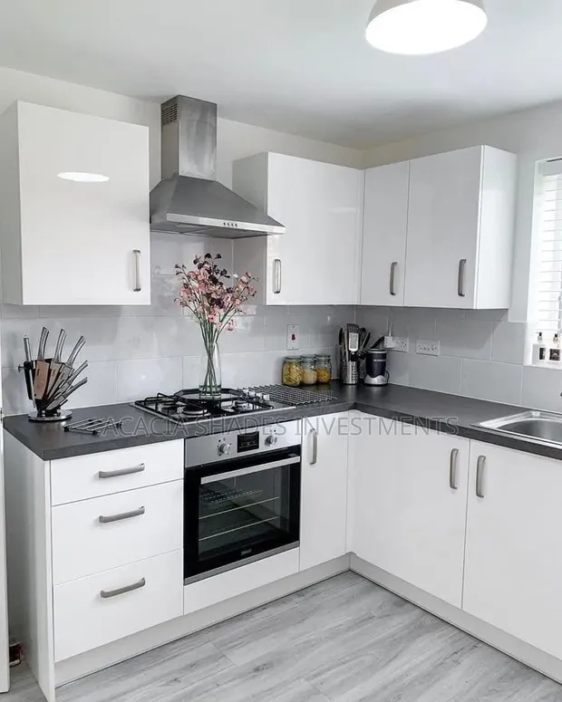 Acacia Shades Kitchen Cabinets - 1