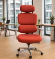 Orange Fabric Office Chair - 4