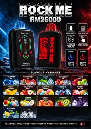 Rock Me 25000 Puffs Vapes za Kutupa