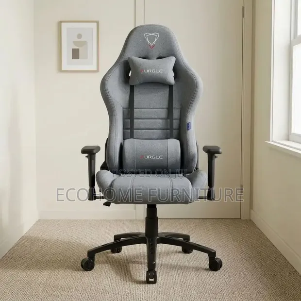 Ergonomic High-Back Gaming Chair - Grey - 1