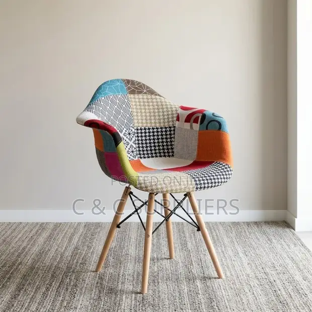 Patchwork Fabric Accent Chair - 1