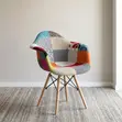 Patchwork Fabric Accent Chair - 1