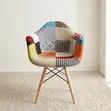 Patchwork Fabric Accent Chair - 2