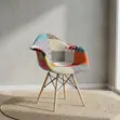 Patchwork Fabric Accent Chair - 3