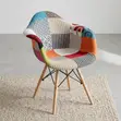 Patchwork Fabric Accent Chair - 4