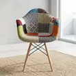 Patchwork Fabric Accent Chair - 5