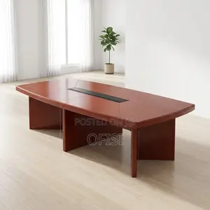 Meza ya Mkutano ya Mahogany 2.4M