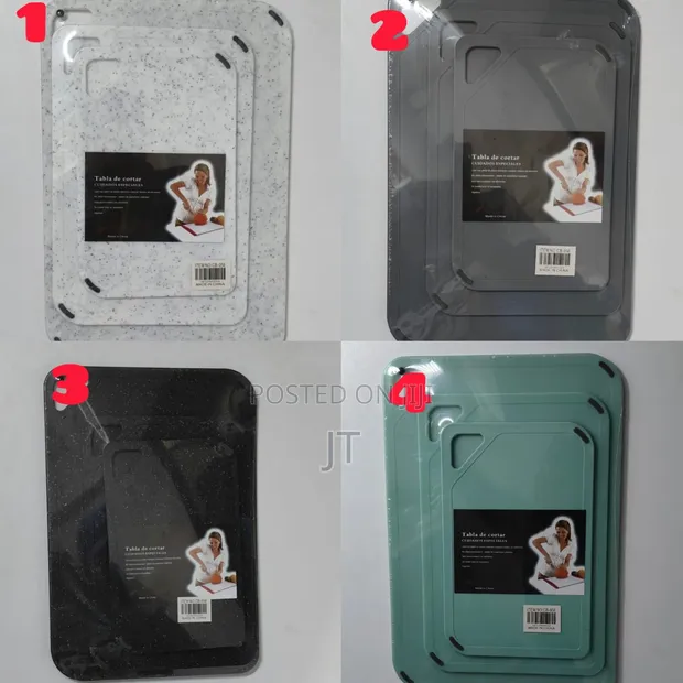 3pc Marble Chopping Board Set - 1