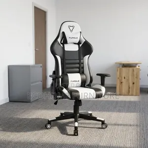 Gaming Chair - Black and White Racing Style