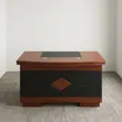 Executive Office Desk - Mahogany & Black Finish - 1