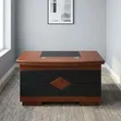 Executive Office Desk - Mahogany & Black Finish - 2