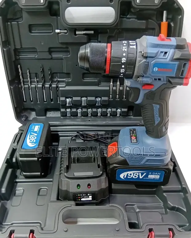 198V Brushless Cordless Impact Drill Set - 1