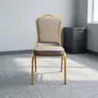 Kiti cha Hafla - Fremu ya Dhahabu na Upholstery yenye Mchoro - 1