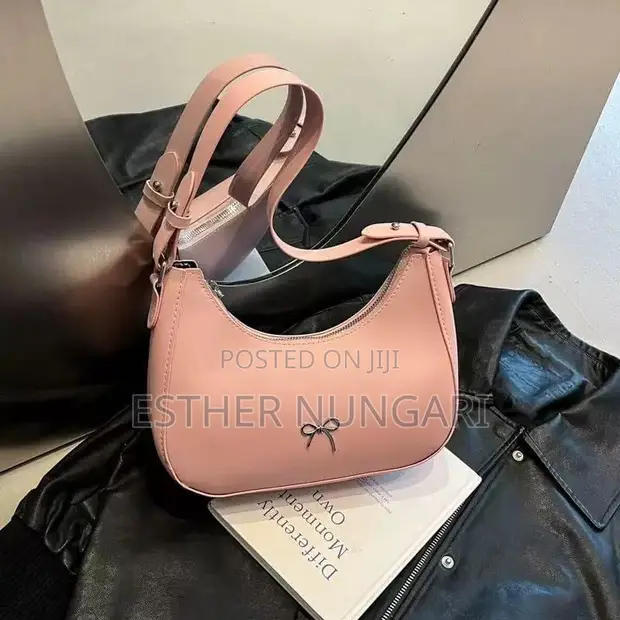 Alba Handbags Moon Bag - Hot Pink, Brand New - 1