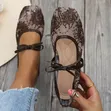 Viatu Vizuri vya Balerina vya Wanawake - Brown - 1