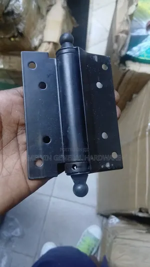 Ring Brand 4" Single Spring Hinges (Black Steel)