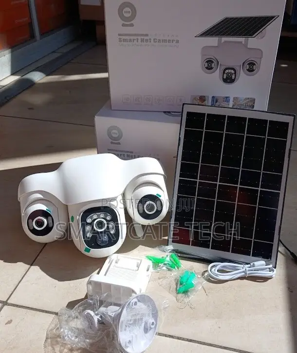 Brand New 3-Lens Solar PTZ Security Camera WiFi - 1