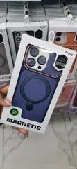 Blue MagSafe Magnetic Case with Ring Stand for iPhone 13 Pro - 2