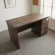Executive Desk - Dark Walnut Office Table with 3 Drawers - 1