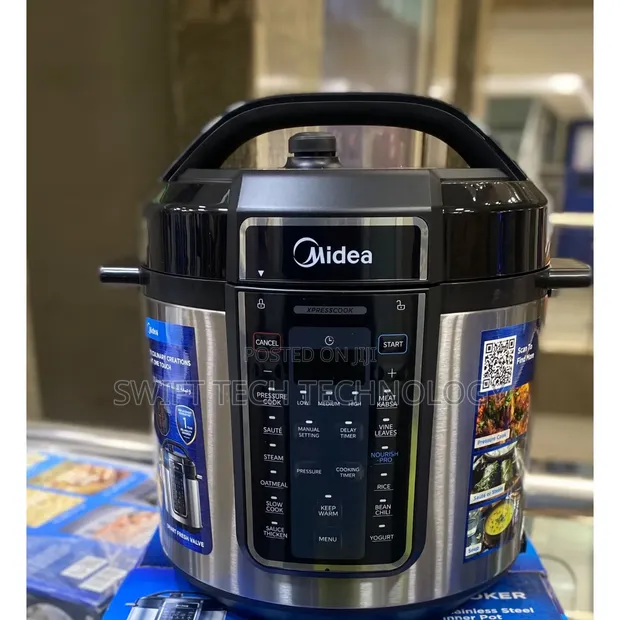 Midea 6L Stainless Steel Electric Pressure Cooker - 1
