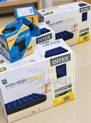 Intex 4x6 Feet Full Inflatable Mattress with Free Electric Pump