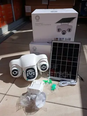 Kamera ya Usalama ya Solar ya WiFi ya Nje ya Lensi 3 yenye PTZ