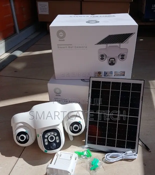 V380 Pro Solar WiFi Security System with 3-Camera Lens - 1