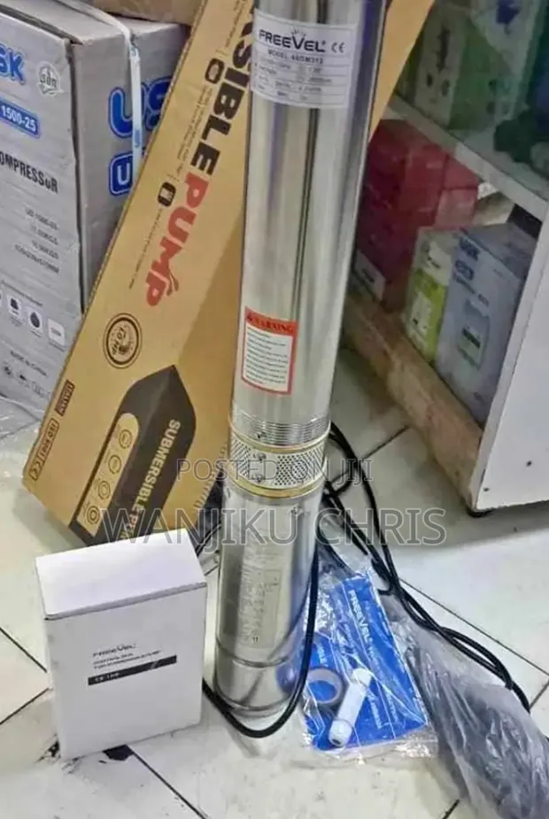 0.75HP Freevel Submersible Water Pump, 550W, 63m Head - 1