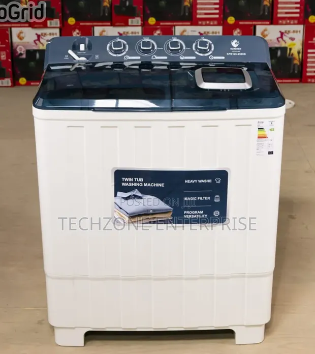 Euroken 12kg Twin Tub Washing Machine, White - 1