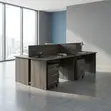 Dark Wood Custom Office Workstation - 2