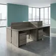 Dark Wood Custom Office Workstation - 4