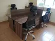 Dark Wood Custom Office Workstation - 5