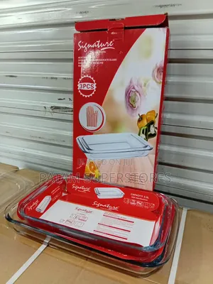 Signature Glass Baking Tray Set (2pcs + 1 Glove) - Mpya Kabisa