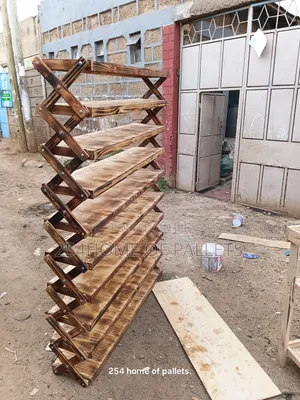 All Brown Rustic 60 Pairs Pallet Shoe Rack