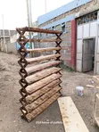 All Brown Rustic 60 Pairs Pallet Shoe Rack - 2
