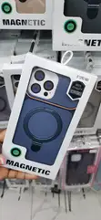 Blue Magnetic Protective Case with Ring for iPhone 13 Pro Max - 2