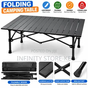 Space-Saving Folding Table for Outdoor Activities