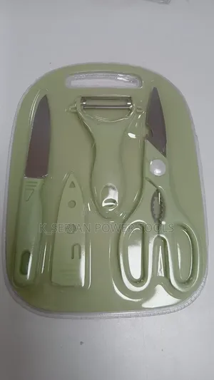 Kitchen Knife Set with Scissors, Peeler, Small Knife & Board