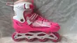 Pink Adjustable Inline Skates Size 39-42 + Gear - 2