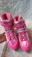 Pink Adjustable Inline Skates Size 39-42 + Gear - 3