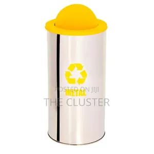 Dustbin ya Lita 40 ya Chuma cha Kutolea Nje ya Ubora na Kifuniko cha Kuing'arisha